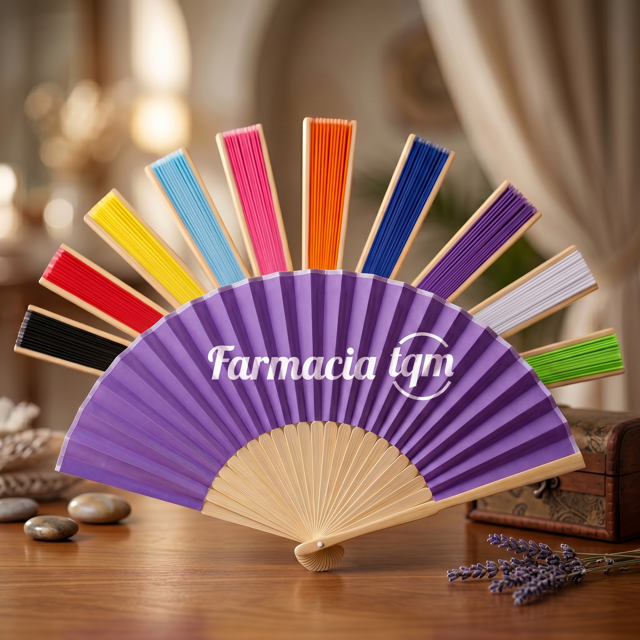 Abanico Farmacia bambú